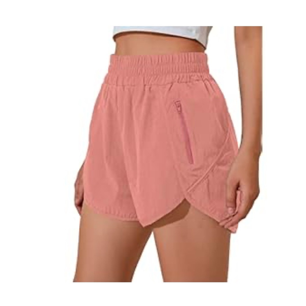 High Waisted Running Shorts With Pocket